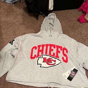 NFL Gray Hoodie with Red Chiefs Logo